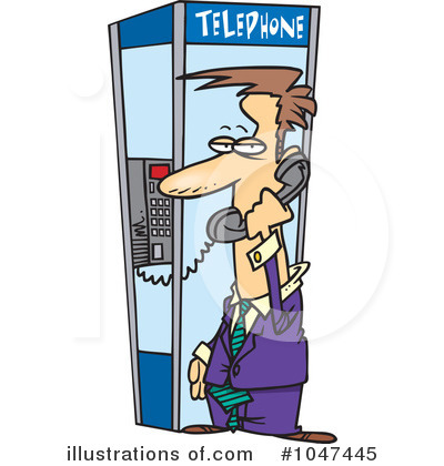 Phone Booth Clipart #1047445 by toonaday