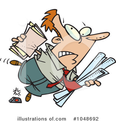 Royalty-Free (RF) Businessman Clipart Illustration by toonaday - Stock Sample #1048692