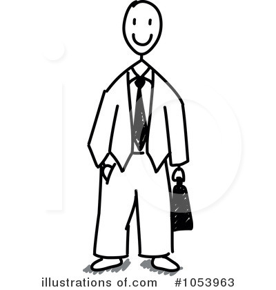 Royalty-Free (RF) Businessman Clipart Illustration by Frog974 - Stock Sample #1053963