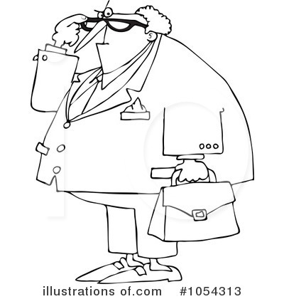 Royalty-Free (RF) Businessman Clipart Illustration by djart - Stock Sample #1054313