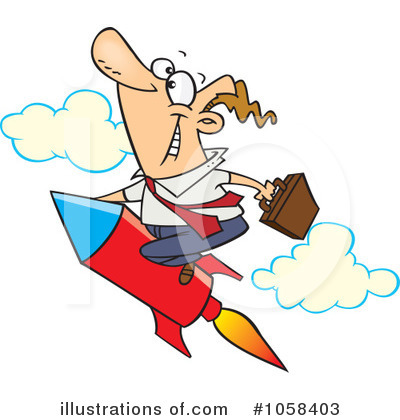 Royalty-Free (RF) Businessman Clipart Illustration by toonaday - Stock Sample #1058403
