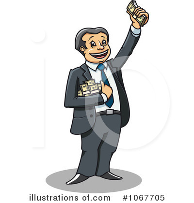 Banker Clipart #1067705 by Vector Tradition SM