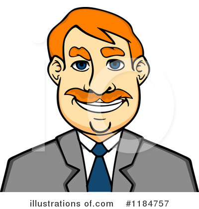 Royalty-Free (RF) Businessman Clipart Illustration by Vector Tradition SM - Stock Sample #1184757