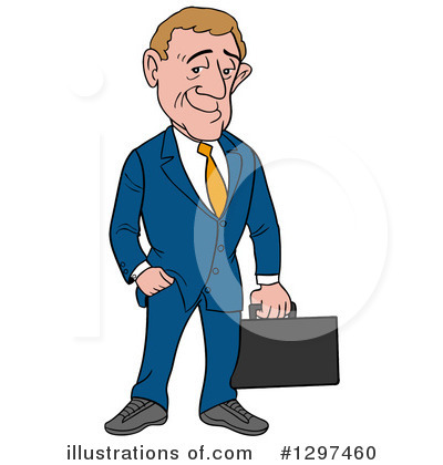 Royalty-Free (RF) Businessman Clipart Illustration by LaffToon - Stock Sample #1297460