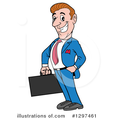 Royalty-Free (RF) Businessman Clipart Illustration by LaffToon - Stock Sample #1297461
