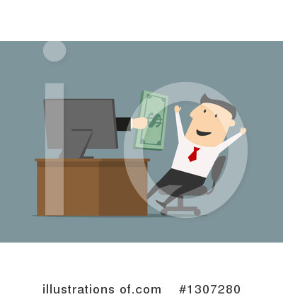 Royalty-Free (RF) Businessman Clipart Illustration by Vector Tradition SM - Stock Sample #1307280