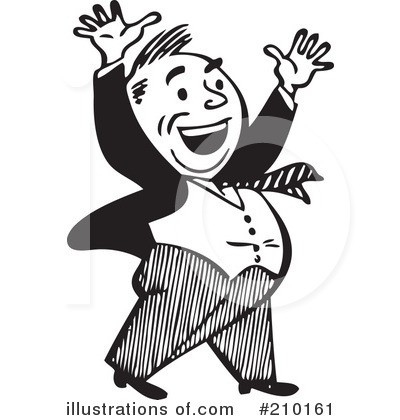 Royalty-Free (RF) Businessman Clipart Illustration by BestVector - Stock Sample #210161
