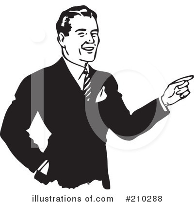 Royalty-Free (RF) Businessman Clipart Illustration by BestVector - Stock Sample #210288