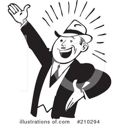 Royalty-Free (RF) Businessman Clipart Illustration by BestVector - Stock Sample #210294