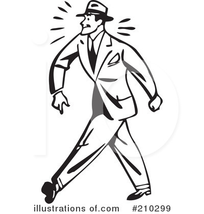 Royalty-Free (RF) Businessman Clipart Illustration by BestVector - Stock Sample #210299