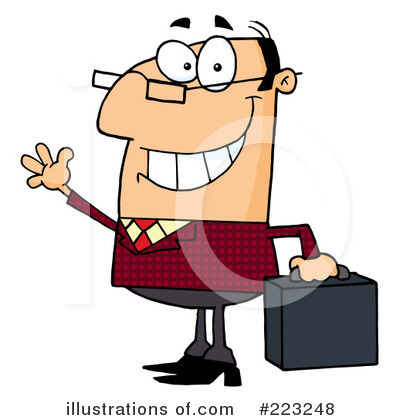 Royalty-Free (RF) Businessman Clipart Illustration by Hit Toon - Stock Sample #223248