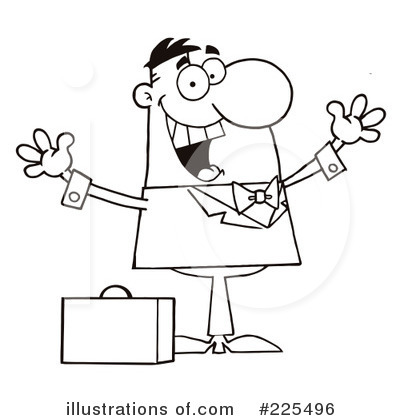 Royalty-Free (RF) Businessman Clipart Illustration by Hit Toon - Stock Sample #225496