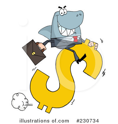 Shark Businessman Clipart #230734 by Hit Toon