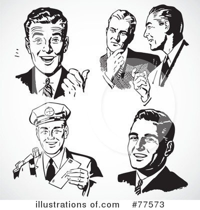 Royalty-Free (RF) Businessman Clipart Illustration by BestVector - Stock Sample #77573