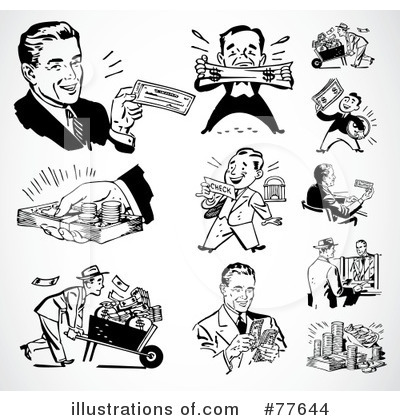 Royalty-Free (RF) Businessman Clipart Illustration by BestVector - Stock Sample #77644