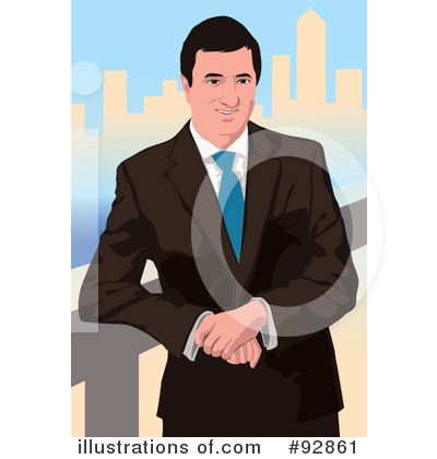 Royalty-Free (RF) Businessman Clipart Illustration by mayawizard101 - Stock Sample #92861