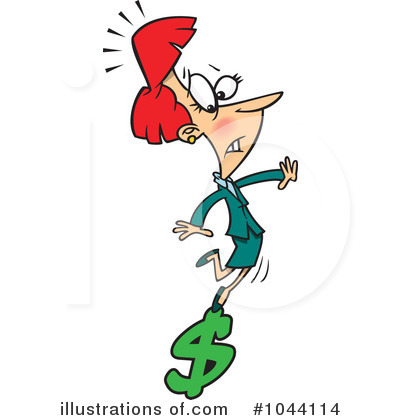 Royalty-Free (RF) Businesswoman Clipart Illustration by toonaday - Stock Sample #1044114