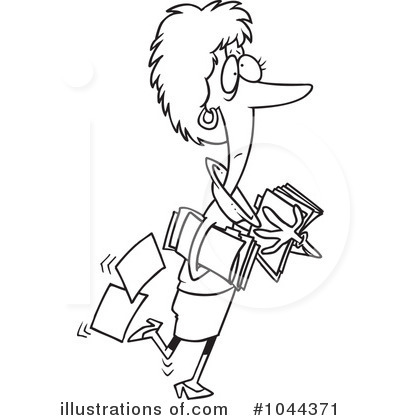 Royalty-Free (RF) Businesswoman Clipart Illustration by toonaday - Stock Sample #1044371