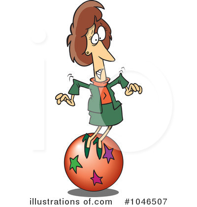 Royalty-Free (RF) Businesswoman Clipart Illustration by toonaday - Stock Sample #1046507