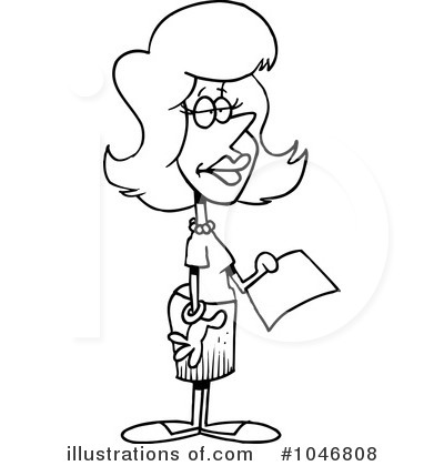 Royalty-Free (RF) Businesswoman Clipart Illustration by toonaday - Stock Sample #1046808