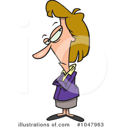 Royalty-Free (RF) Businesswoman Clipart Illustration by toonaday - Stock Sample #1047963