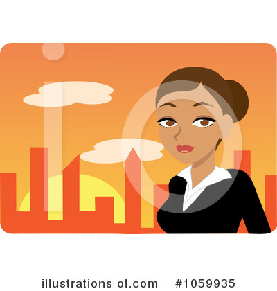 Royalty-Free (RF) Businesswoman Clipart Illustration by Rosie Piter - Stock Sample #1059935