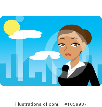 Royalty-Free (RF) Businesswoman Clipart Illustration by Rosie Piter - Stock Sample #1059937