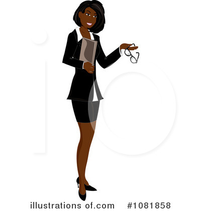 Royalty-Free (RF) Businesswoman Clipart Illustration by Pams Clipart - Stock Sample #1081858
