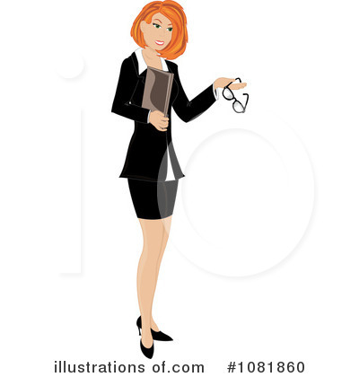 Royalty-Free (RF) Businesswoman Clipart Illustration by Pams Clipart - Stock Sample #1081860
