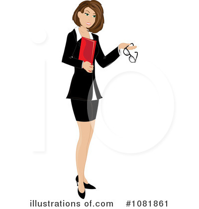 Royalty-Free (RF) Businesswoman Clipart Illustration by Pams Clipart - Stock Sample #1081861