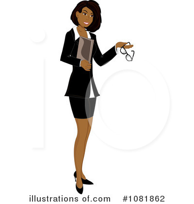 Royalty-Free (RF) Businesswoman Clipart Illustration by Pams Clipart - Stock Sample #1081862