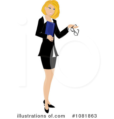 Royalty-Free (RF) Businesswoman Clipart Illustration by Pams Clipart - Stock Sample #1081863