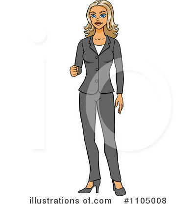 Royalty-Free (RF) Businesswoman Clipart Illustration by Cartoon Solutions - Stock Sample #1105008