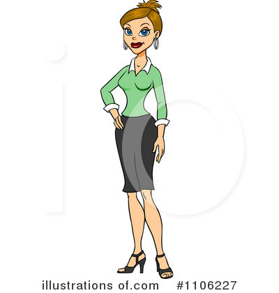 Royalty-Free (RF) Businesswoman Clipart Illustration by Cartoon Solutions - Stock Sample #1106227