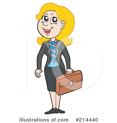 Royalty-Free (RF) Businesswoman Clipart Illustration by visekart - Stock Sample #214440