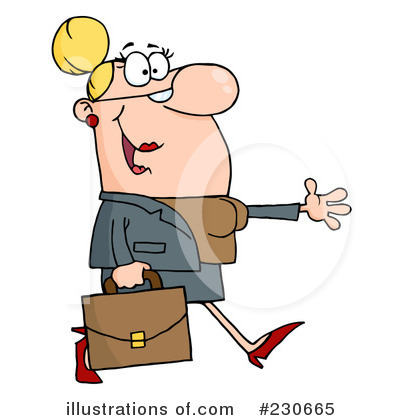 Royalty-Free (RF) Businesswoman Clipart Illustration by Hit Toon - Stock Sample #230665