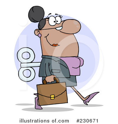 Royalty-Free (RF) Businesswoman Clipart Illustration by Hit Toon - Stock Sample #230671