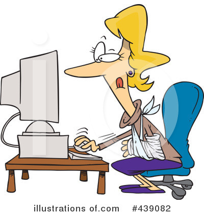 Royalty-Free (RF) Businesswoman Clipart Illustration by toonaday - Stock Sample #439082