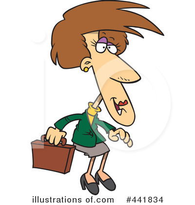 Royalty-Free (RF) Businesswoman Clipart Illustration by toonaday - Stock Sample #441834