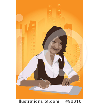 Royalty-Free (RF) Businesswoman Clipart Illustration by mayawizard101 - Stock Sample #92616