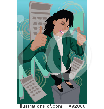 Royalty-Free (RF) Businesswoman Clipart Illustration by mayawizard101 - Stock Sample #92886