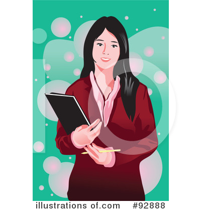 Royalty-Free (RF) Businesswoman Clipart Illustration by mayawizard101 - Stock Sample #92888