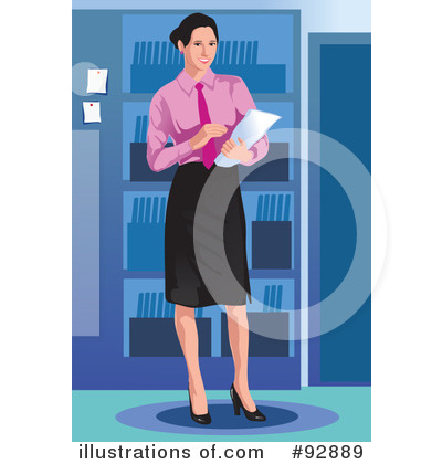 Royalty-Free (RF) Businesswoman Clipart Illustration by mayawizard101 - Stock Sample #92889