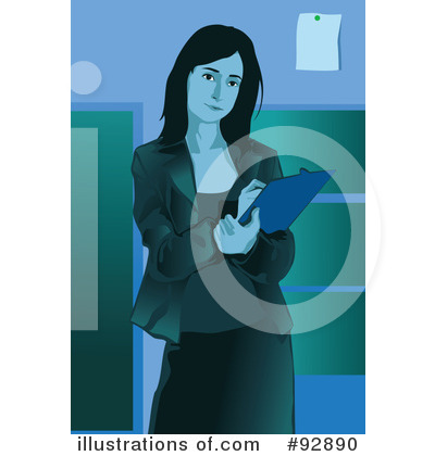 Royalty-Free (RF) Businesswoman Clipart Illustration by mayawizard101 - Stock Sample #92890