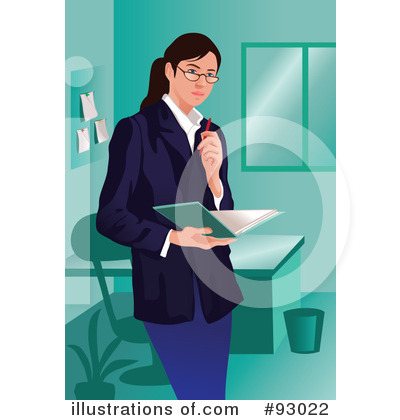 Royalty-Free (RF) Businesswoman Clipart Illustration by mayawizard101 - Stock Sample #93022