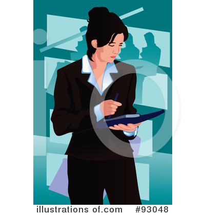 Royalty-Free (RF) Businesswoman Clipart Illustration by mayawizard101 - Stock Sample #93048