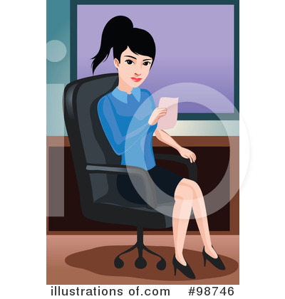 Royalty-Free (RF) Businesswoman Clipart Illustration by mayawizard101 - Stock Sample #98746