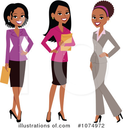 Royalty-Free (RF) Businesswomen Clipart Illustration by Monica - Stock Sample #1074972