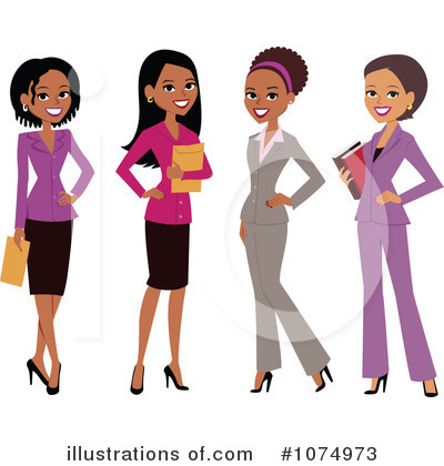 Royalty-Free (RF) Businesswomen Clipart Illustration by Monica - Stock Sample #1074973