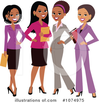 Royalty-Free (RF) Businesswomen Clipart Illustration by Monica - Stock Sample #1074975